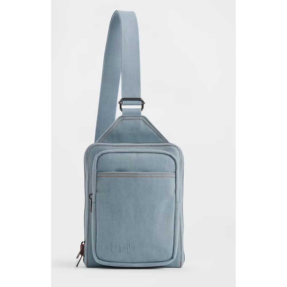 NWT Beis X Gap The Sport Sling Bag Denim Blue